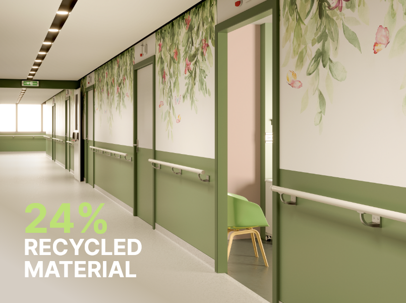 24% recycled material