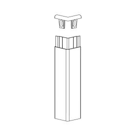135° endcap in antibacterial textured PVC