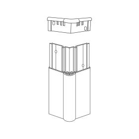 135° endcap in antibacterial textured PVC