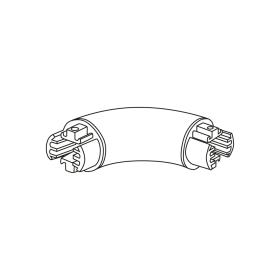 90° internal / external angle piece in antibacterial PVC with bactericidal joints
