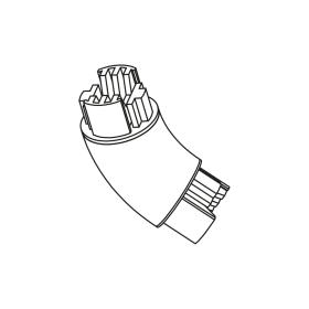 Angled slope link (from 90° to 160°) in antibacterial PVC