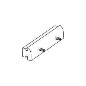 Quick removable assembly wedge in satin silver anodised aluminium