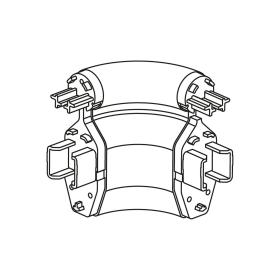 90° internal angle piece in antibacterial PVC