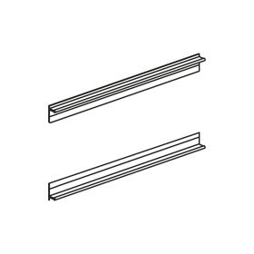 Alternative to fixing on brackets : Aluminium double rail 