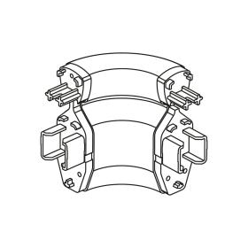 Angle interne 90° en PVC antibactérien avec joints bactéricides
