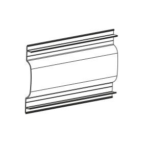 Alternative to fixing on brackets : Continuous aluminium rail 