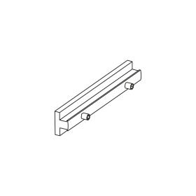 Quick removable assembly wedge in satin silver anodised aluminium