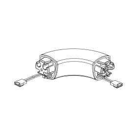 90° internal/external angle kit with wire connector in antibacterial PVC