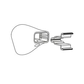 Support de fixation en PVC en coloris Gravier avec patte de clippage en aluminium