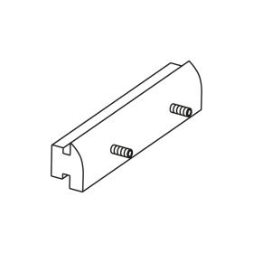 Quick removable assembly wedge in satin silver anodised aluminium
