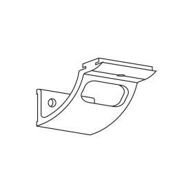 Self-locking perforated bracket in silver anodised effect aluminium 80 mm
