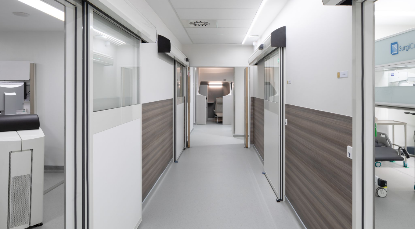 Brown cedar decowood corridor